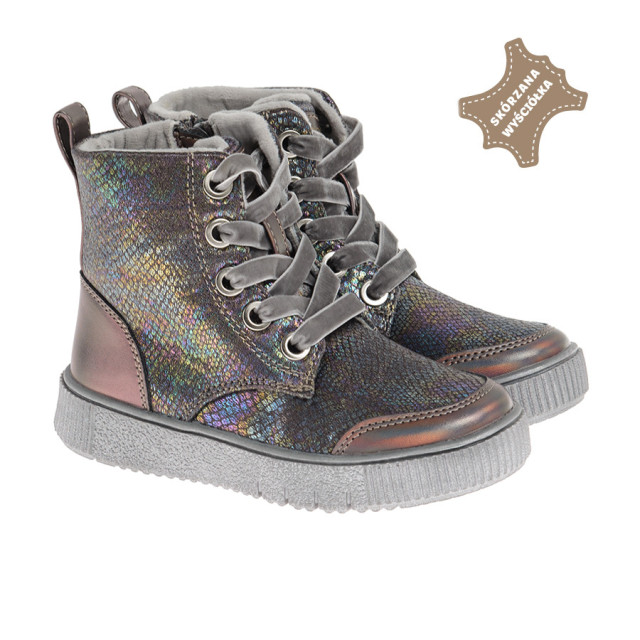 Високи обувки, цвят: Сив