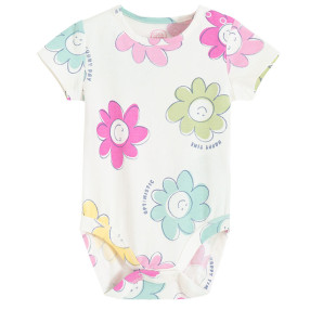 Боди с къс ръкав, цвят: Кремав