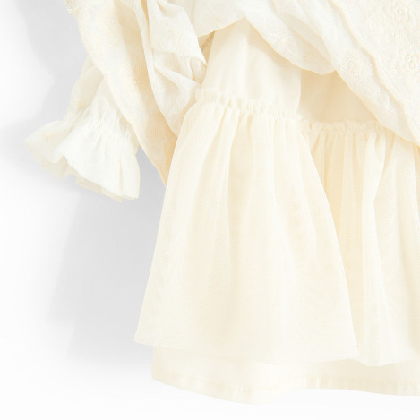 Рокля с дълъг ръкав, цвят: Бял