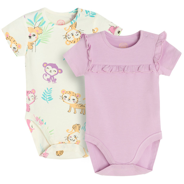 Боди с къс ръкав 2бр., цвят: Микс