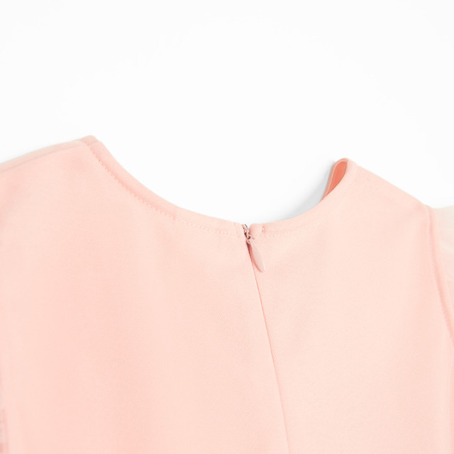 Рокля с къс ръкав, цвят: Розов