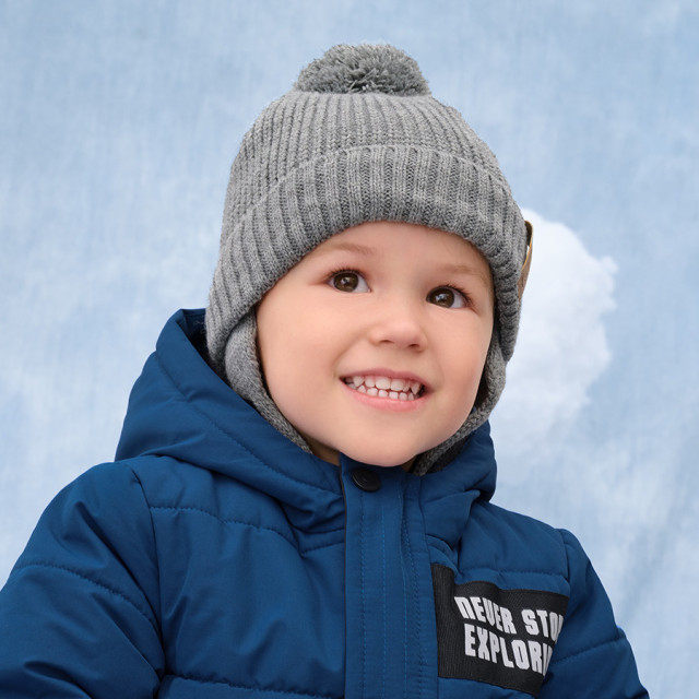 Шапка, цвят: Сив меланж