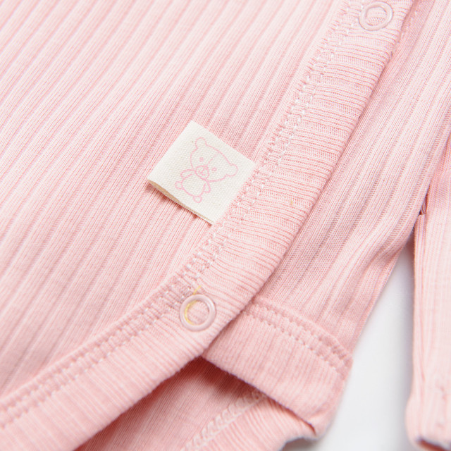 Боди с дълъг ръкав, цвят: Розов