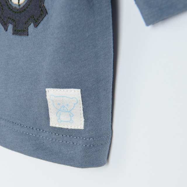 Тениска с дълъг ръкав, цвят: Сив