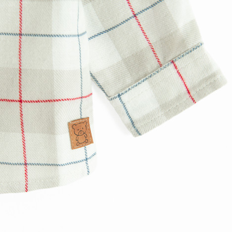 Риза с дълъг ръкав, цвят: Кремав