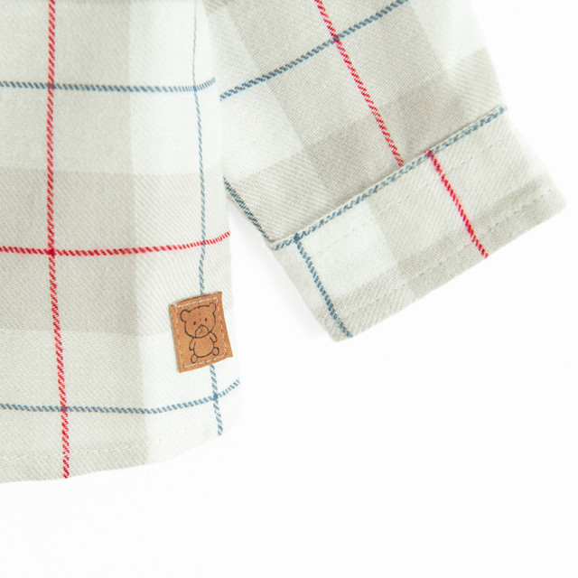 Риза с дълъг ръкав, цвят: Кремав