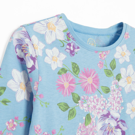 Рокля с дълъг ръкав, цвят: Син