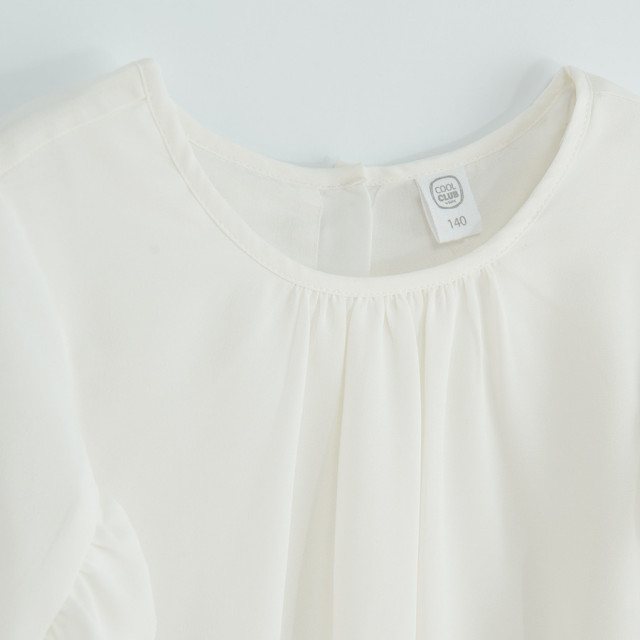 Блуза с дълъг ръкав, цвят: Бял