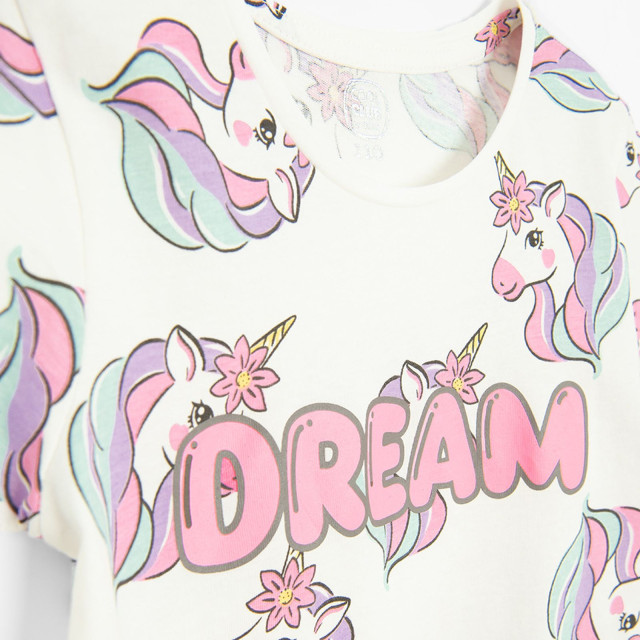 Тениска с къс ръкав, цвят: Бял