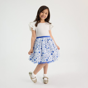 Рокля с къс ръкав, цвят: Син