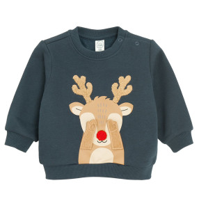 Блуза с дълъг ръкав, цвят: Син