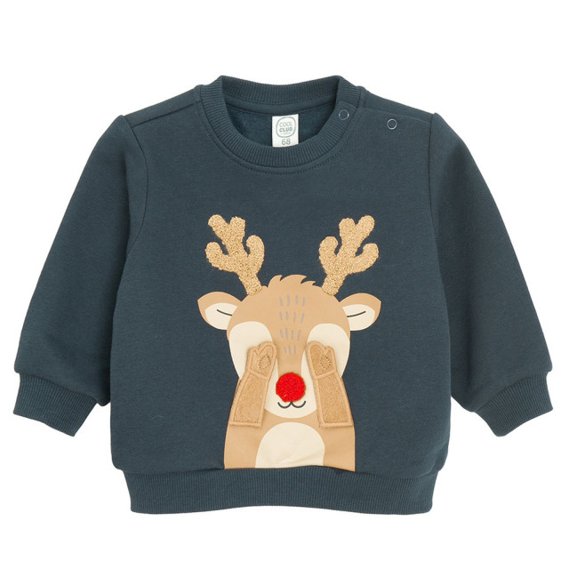 Блуза с дълъг ръкав, цвят: Син