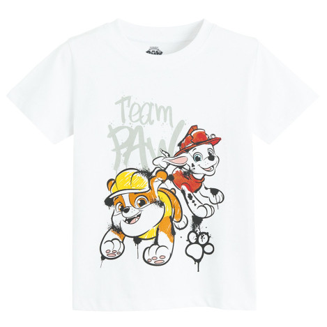 Тениска с къс ръкав PAW PATROL, цвят: Бял