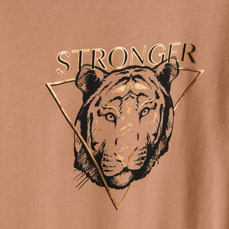 Блуза с дълъг ръкав, цвят: Кафяв