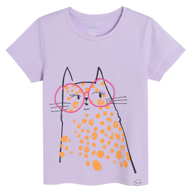 Тениска с къс ръкав, цвят: Светло виолетов