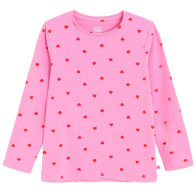 Тениска с дълъг ръкав, цвят: Розов