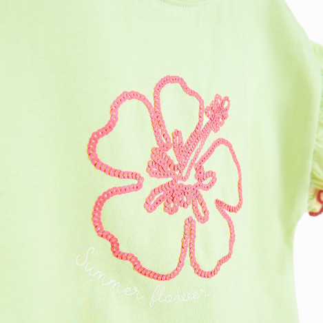 Блуза с къс ръкав, цвят: Жълт