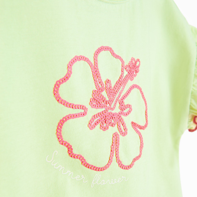 Блуза с къс ръкав, цвят: Жълт