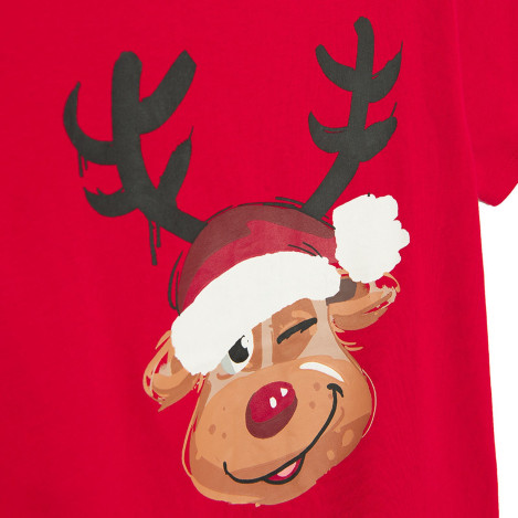 Тениска с къс ръкав, цвят: Червен