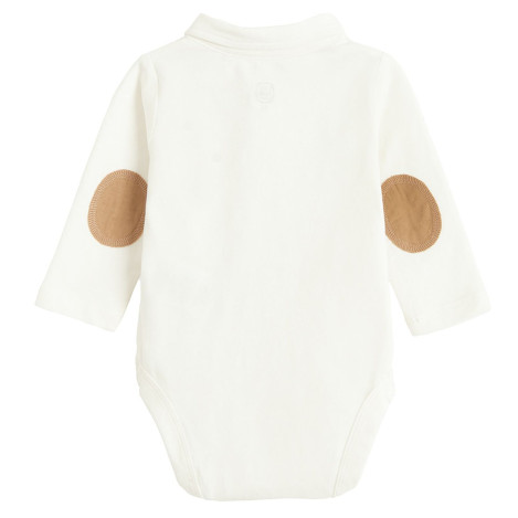 Боди с дълъг ръкав, цвят: Бял