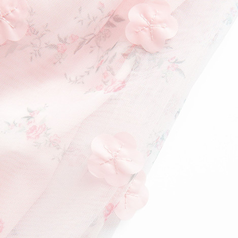 Рокля с къс ръкав, цвят: Розов