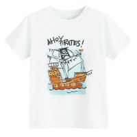 Тениска с къс ръкав, цвят: Бял