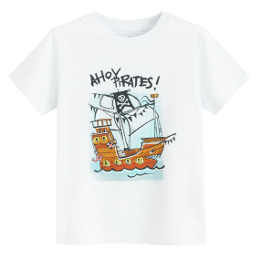 Тениска с къс ръкав, цвят: Бял