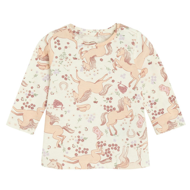 Тениска с дълъг ръкав, цвят: Бял