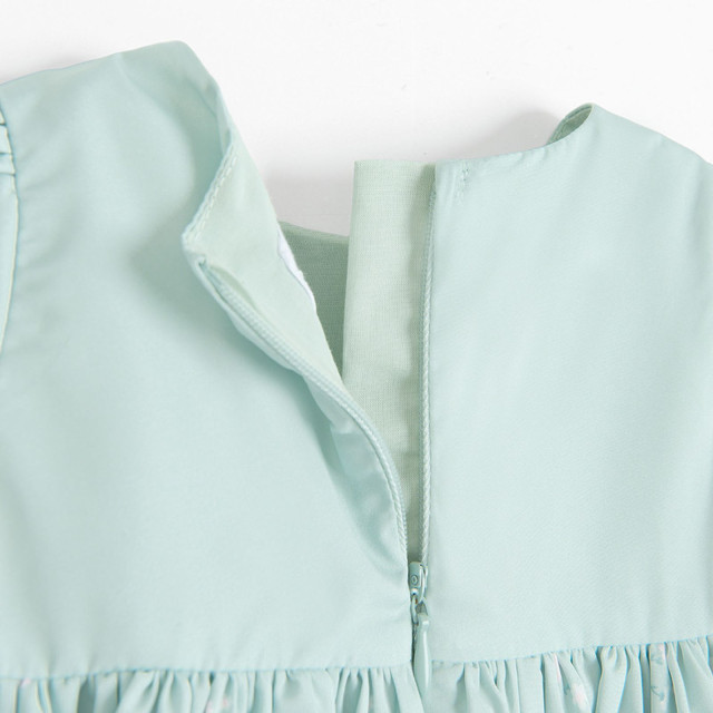 Рокля с къс ръкав, цвят: Зелен