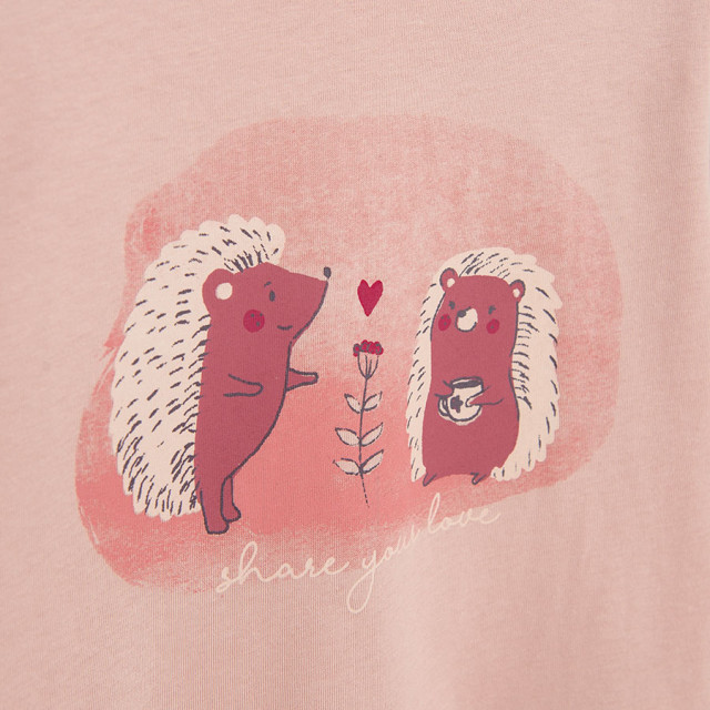 Тениска с дълъг ръкав, цвят: Розов