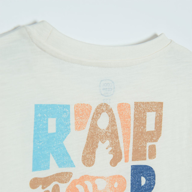 Тениска с къс ръкав, цвят: Кремав