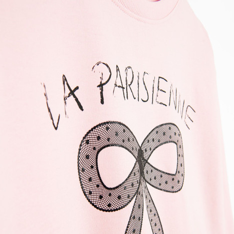 Блуза с дълъг ръкав, цвят: Розов