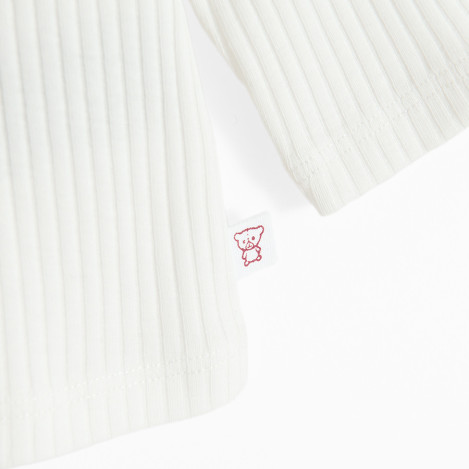 Тениска с дълъг ръкав, цвят: Кремав