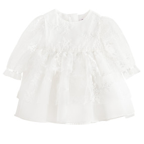 Рокля с дълъг ръкав, цвят: Бял