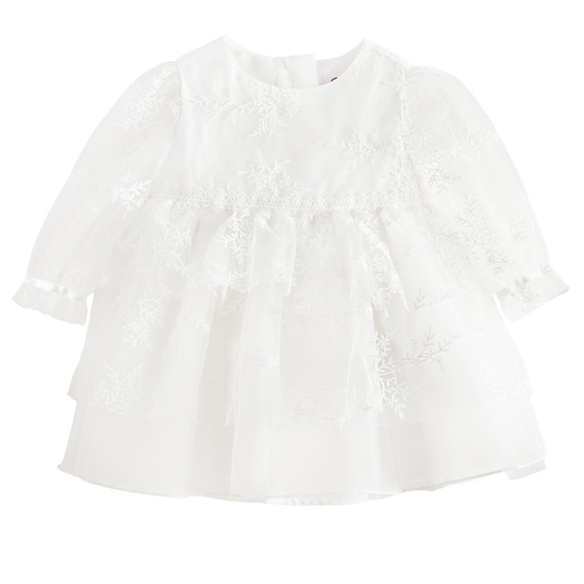 Рокля с дълъг ръкав, цвят: Бял