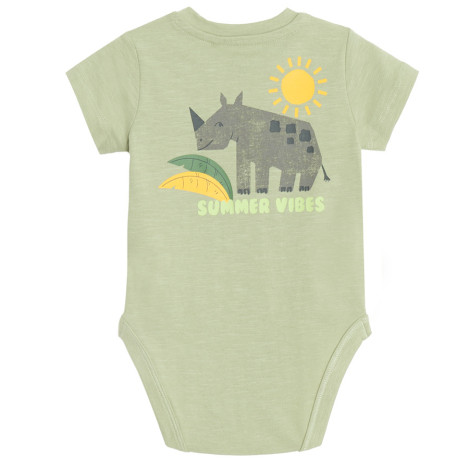 Боди с къс ръкав, цвят: Зелен