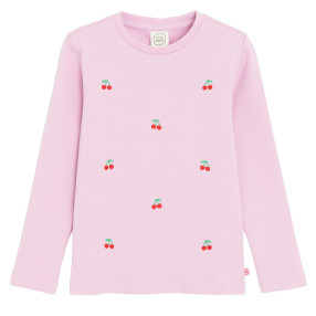 Тениска с дълъг ръкав, цвят: Розов