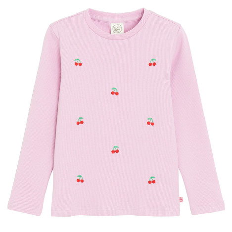 Тениска с дълъг ръкав, цвят: Розов