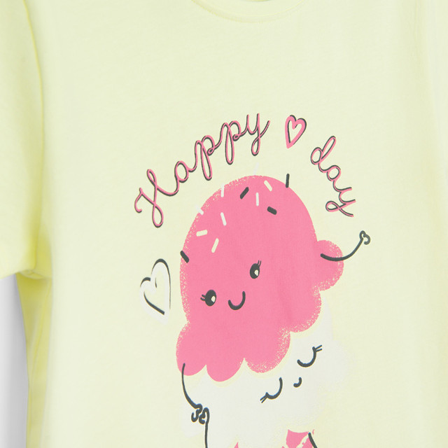 Тениска с къс ръкав, цвят: Жълт