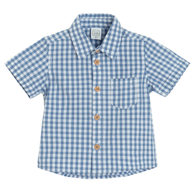 Риза с къс ръкав, цвят: Бял