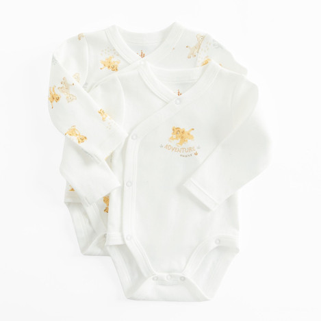 Боди с дълъг ръкав 2бр. THE LION KING, цвят: Бял