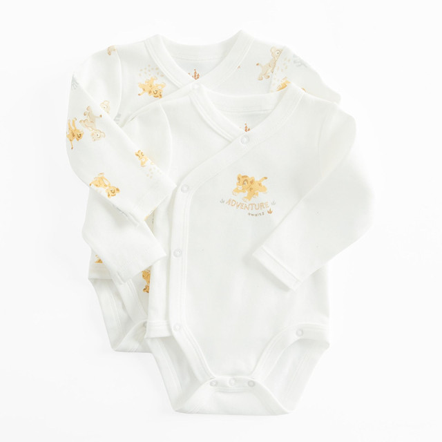 Боди с дълъг ръкав 2бр. THE LION KING, цвят: Бял