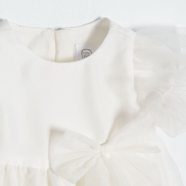 Рокля с къс ръкав, цвят: Бял