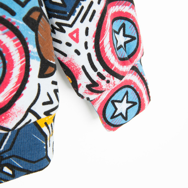 Блуза с дълъг ръкав MARVEL, цвят: Бял