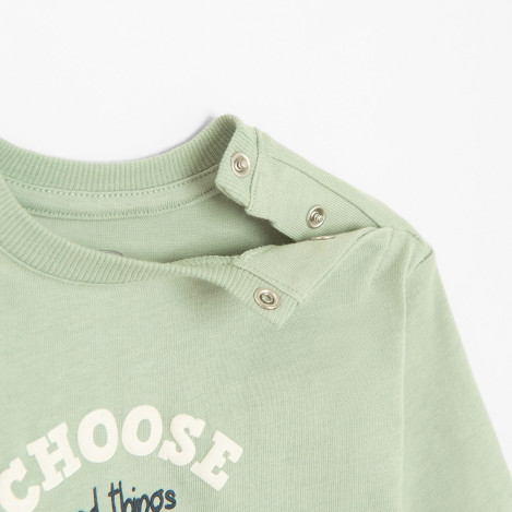 Блуза с дълъг ръкав, цвят: Зелен