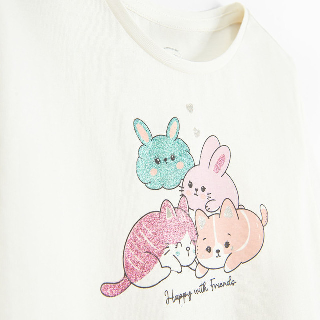 Тениска с дълъг ръкав, цвят: Бял