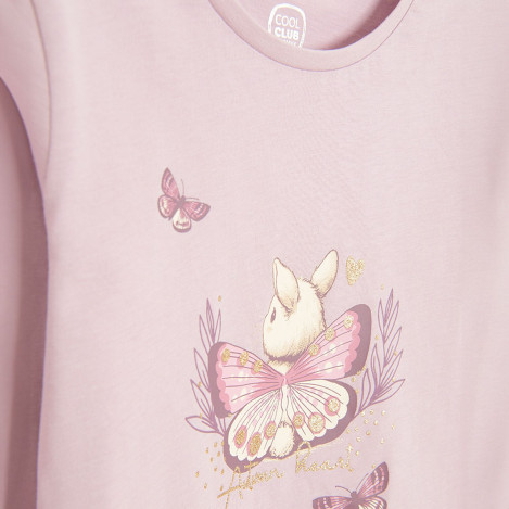 Тениска с дълъг ръкав, цвят: Виолетов