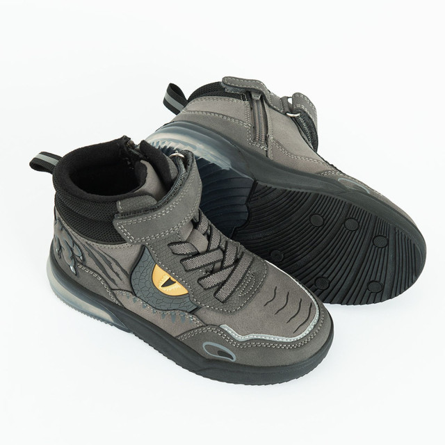 Високи обувки, цвят: Сив