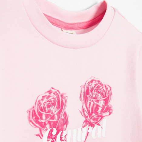 Тениска с къс ръкав, цвят: Розов