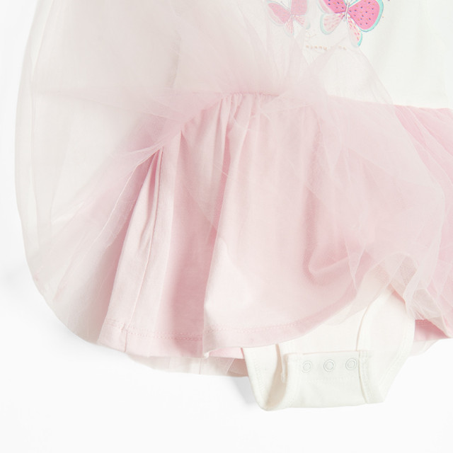 Боди с къс ръкав, цвят: Бял